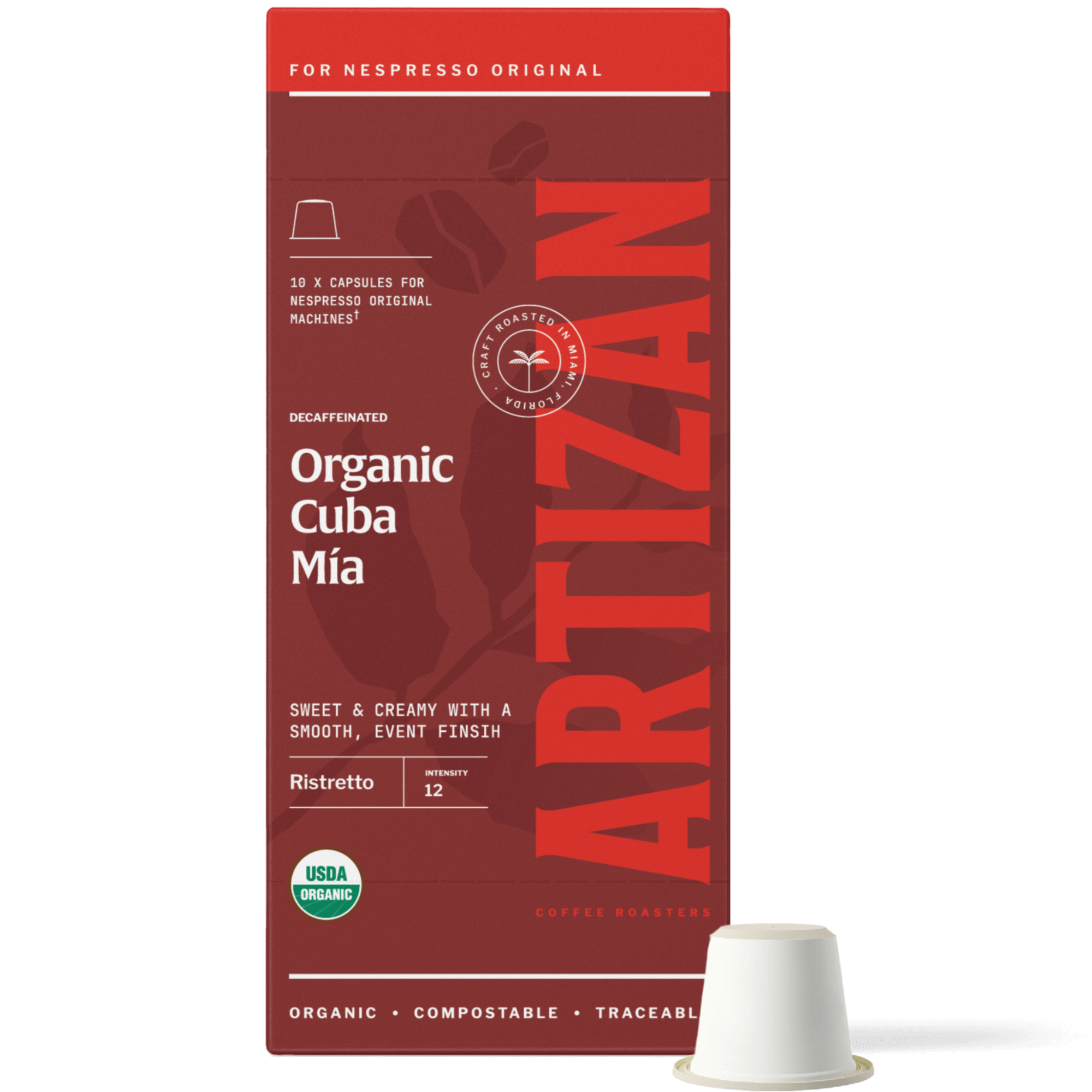 トリートメント KAZU-N Organic Cuba Mia Decaf Nespresso Capsules for Original Machines